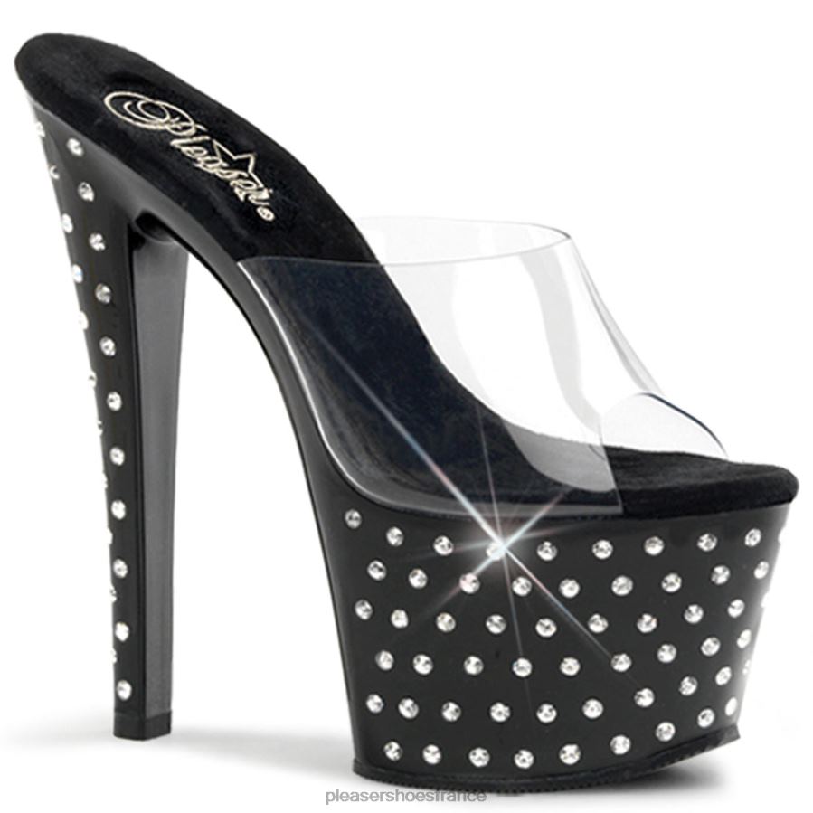 H4842327 poussière d'étoiles-701 Pleaser Shoes clair/noir