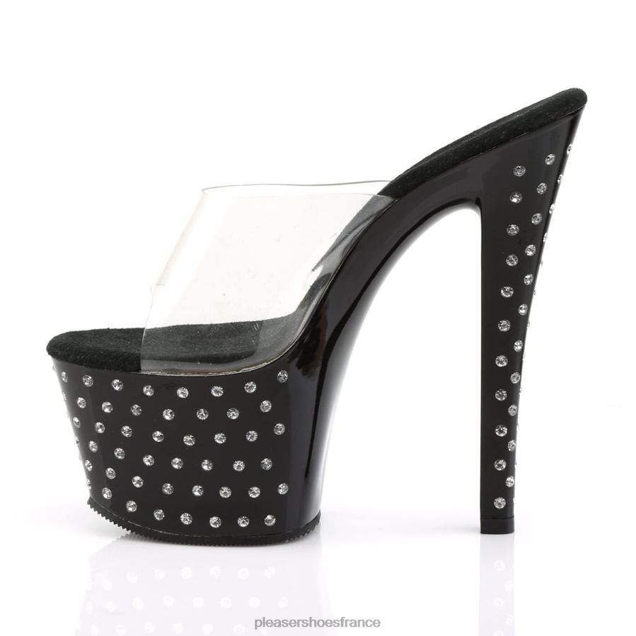 H4842327 poussière d'étoiles-701 Pleaser Shoes clair/noir