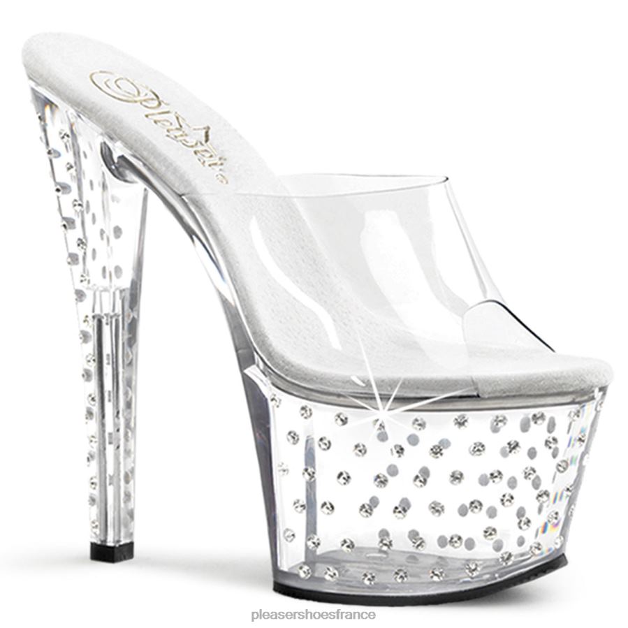 H4842328 poussière d'étoiles-701 Pleaser Shoes clair