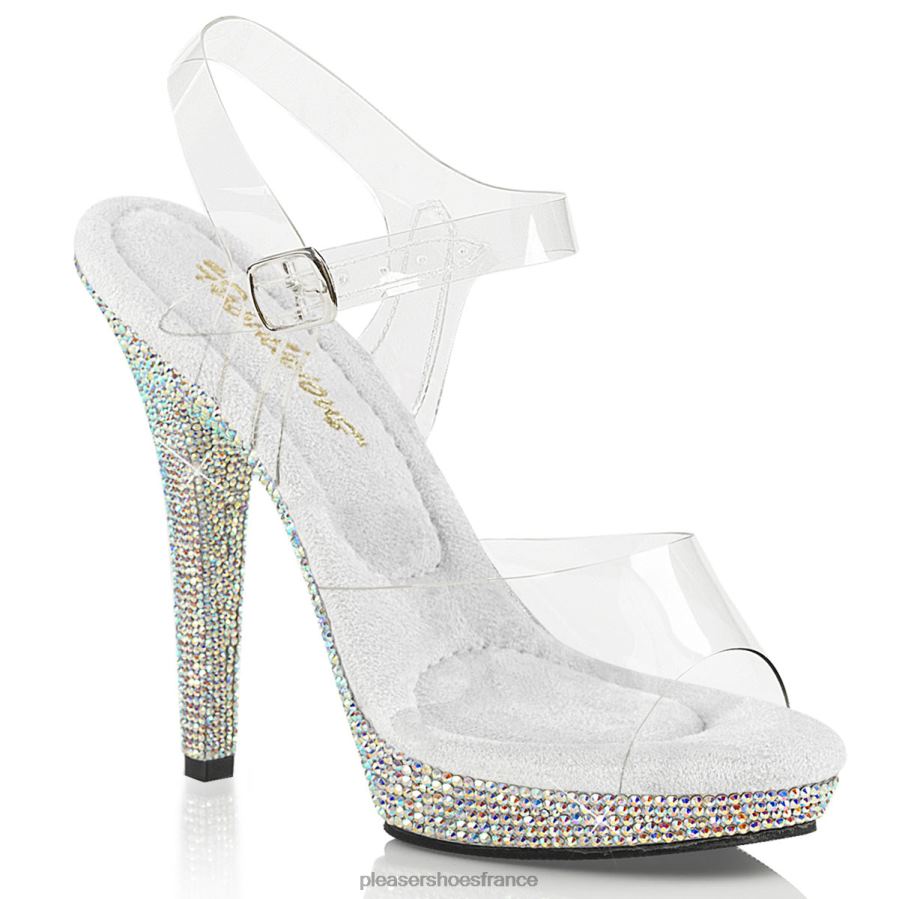 H4842481 lèvre-108dm Pleaser Shoes clair/argent