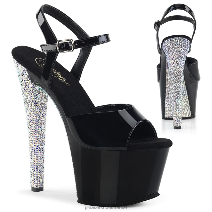 H4842486 ciel-309chrs Pleaser Shoes Noir argent