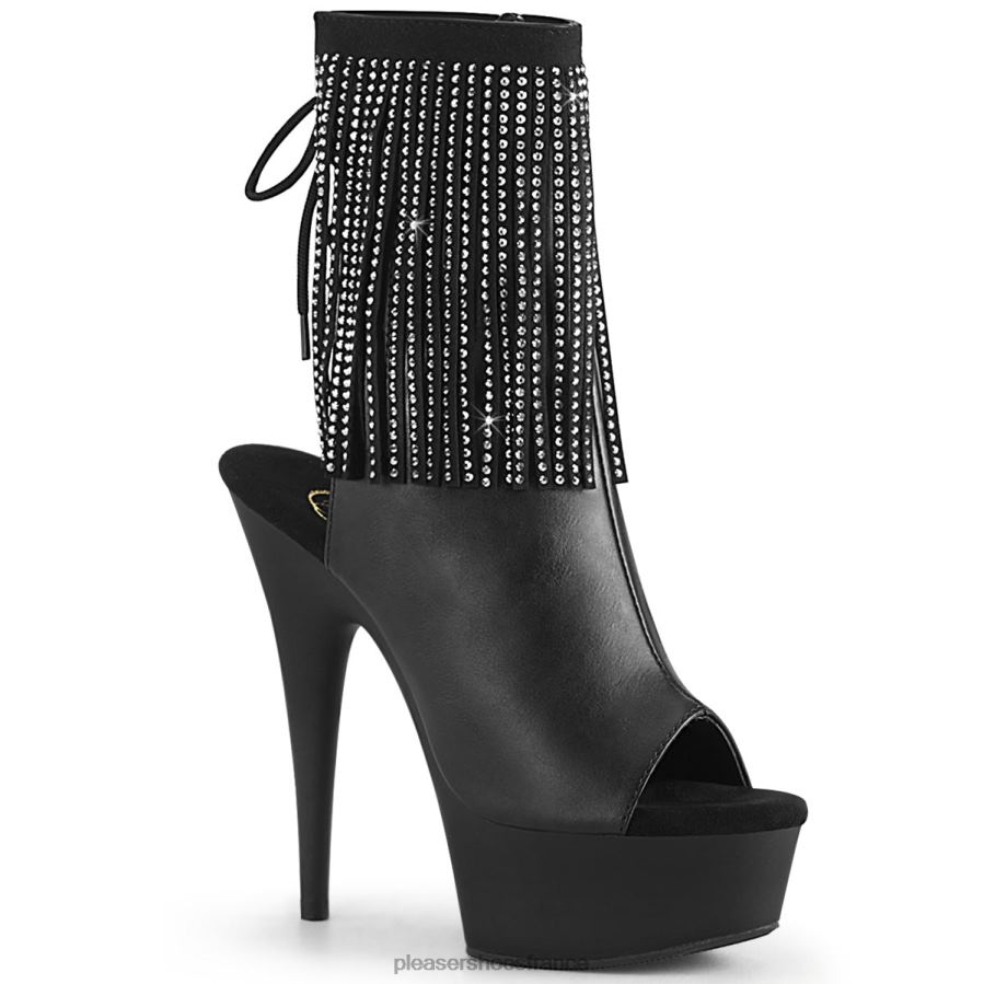 H4842510 délice-1018rsf Pleaser Shoes simili cuir noir/noir