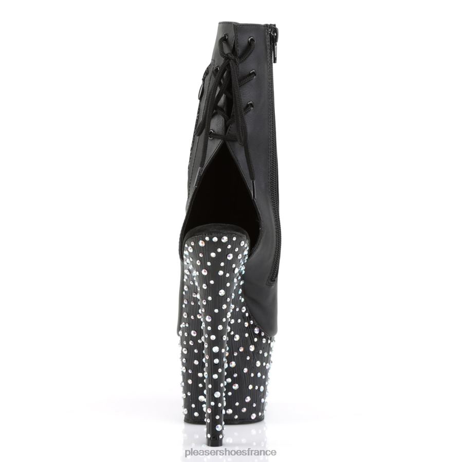 H4842512 stardance-1018-7 Pleaser Shoes simili cuir noir/argent