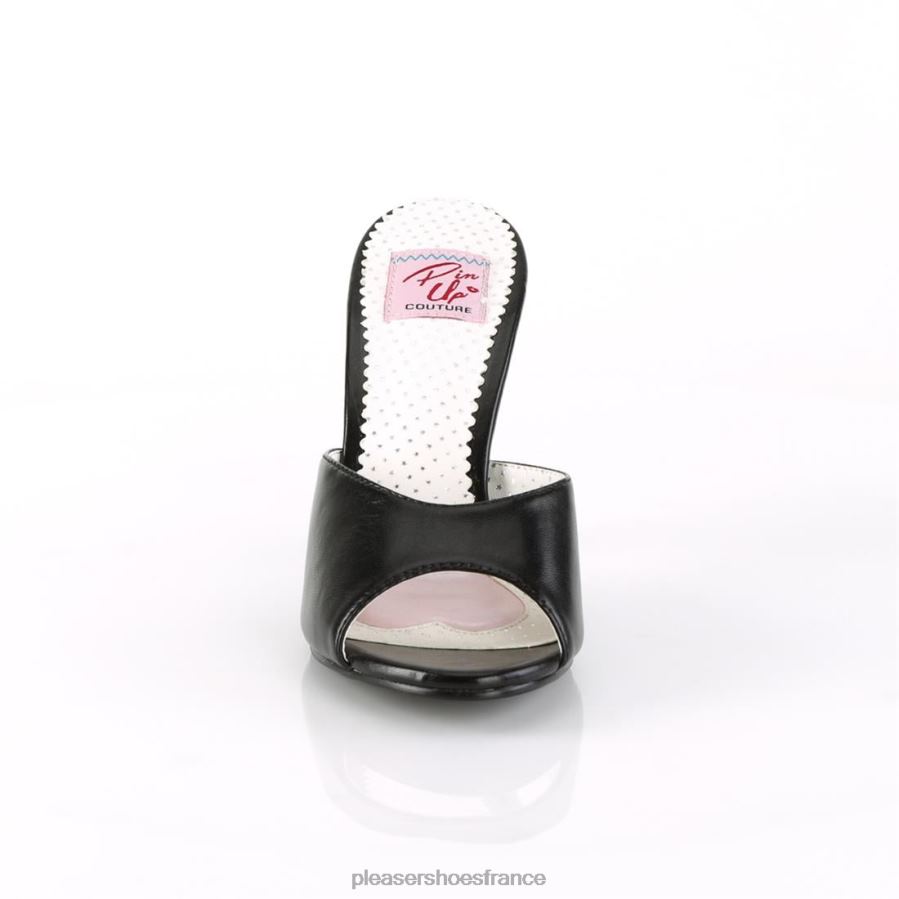 H4842520 monroe-05 Pleaser Shoes simili cuir noir