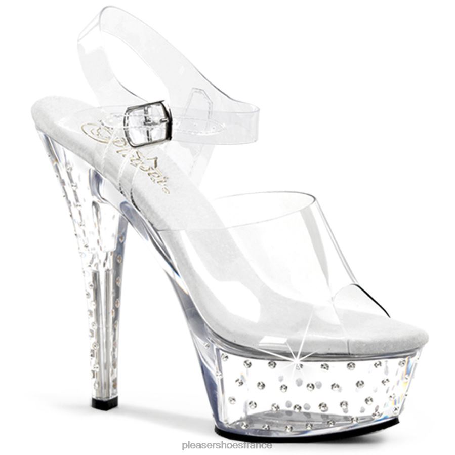 H4842524 poussière d'étoiles-608 Pleaser Shoes clair