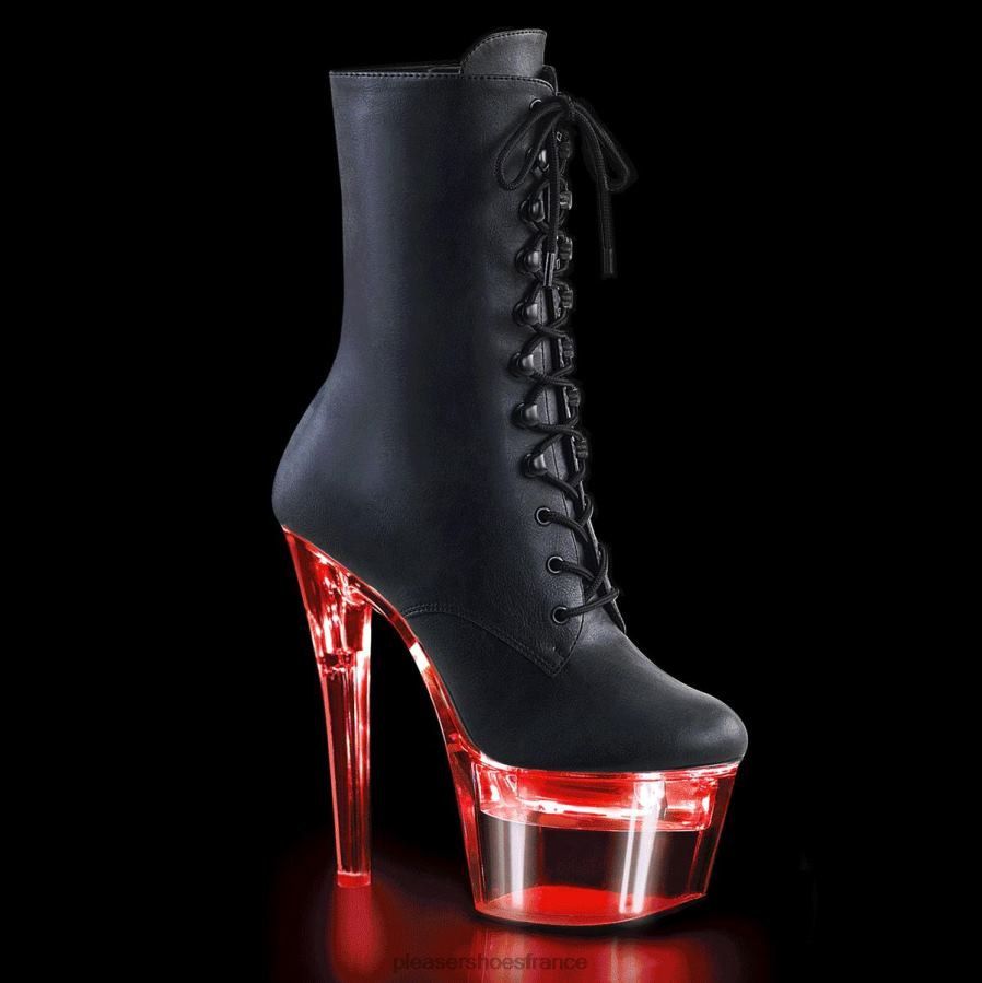 H4842179 danse flash-1020-7 Pleaser Shoes simili cuir noir/transparent