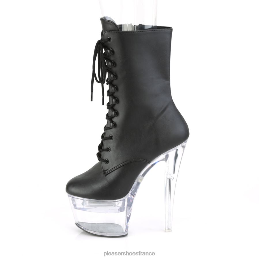 H4842179 danse flash-1020-7 Pleaser Shoes simili cuir noir/transparent