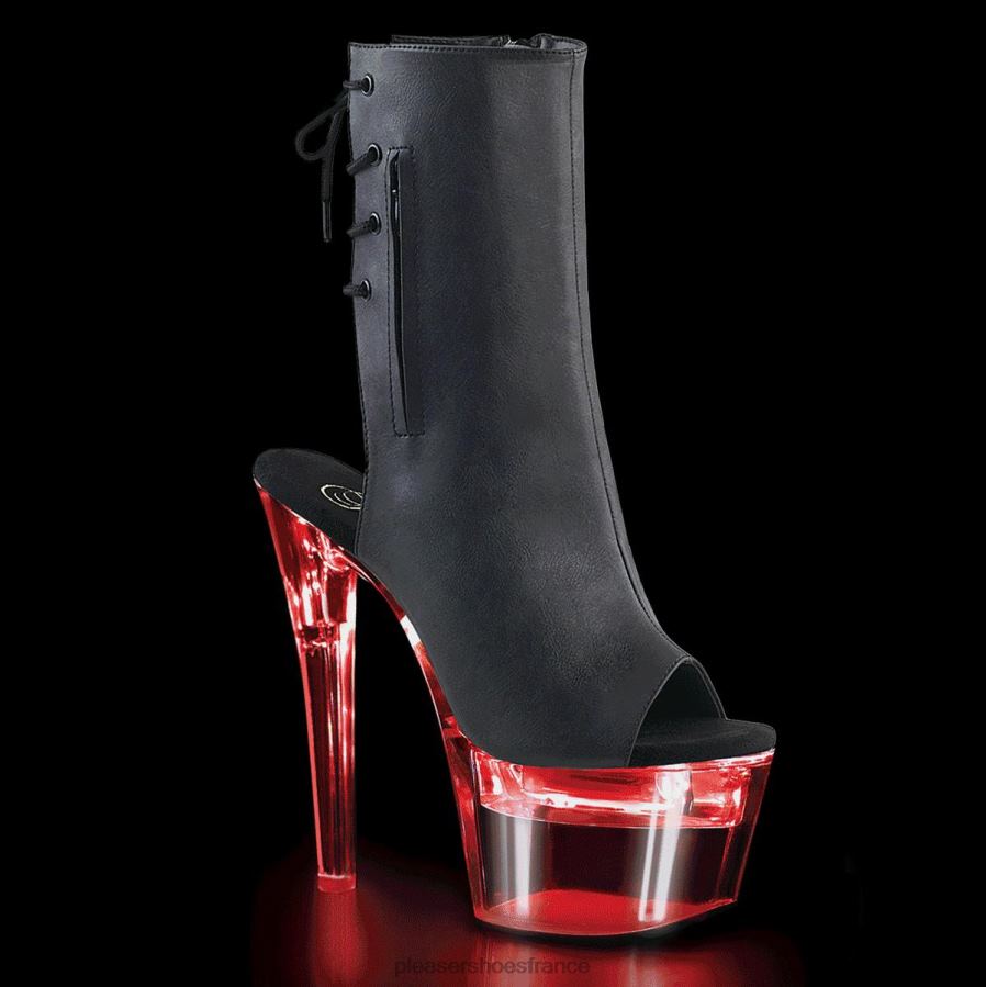 H4842186 flashdance-1018-7 Pleaser Shoes simili cuir noir/transparent