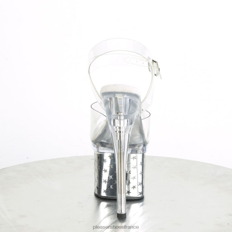 H4842208 disolite-708star Pleaser Shoes clair/argenté chromé
