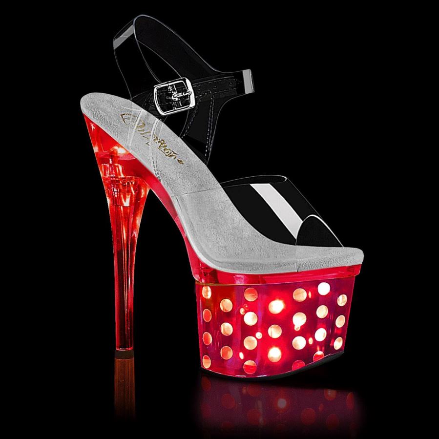 H4842220 disolite-708dots Pleaser Shoes clair/argenté chromé