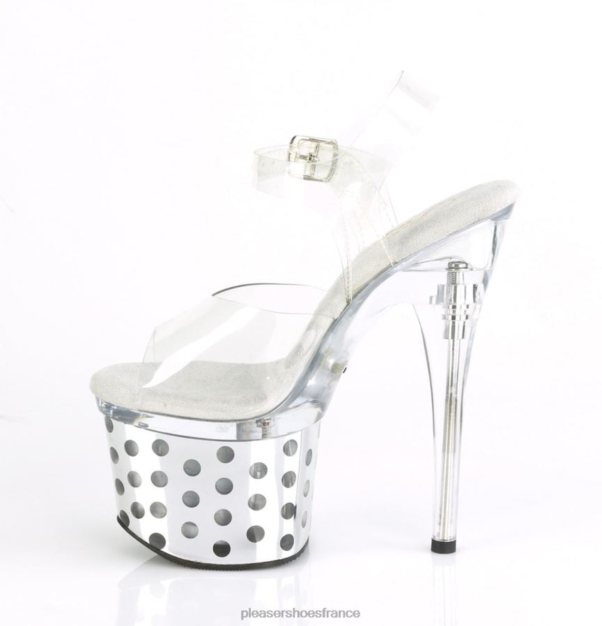 H4842220 disolite-708dots Pleaser Shoes clair/argenté chromé